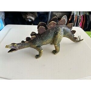 Huge Vintage 1986  Stegosaurus 15-1/2" Dinosaur Hard Rubber U.K.R.D